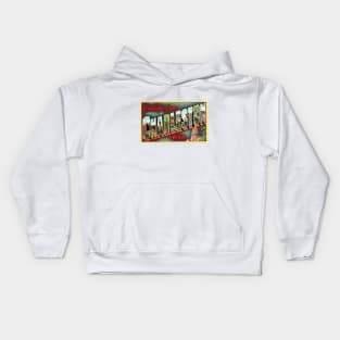 Greetings from Charleston West Virginia - Vintage Large Letter Postcard Kids Hoodie